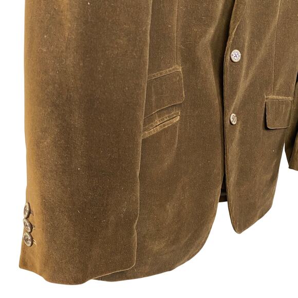 DRAGONFLY Velvet Blazer 2-Button Sport Coat Brown Punk Goth Jacket Jimi Rockstar - Picture 2 of 13